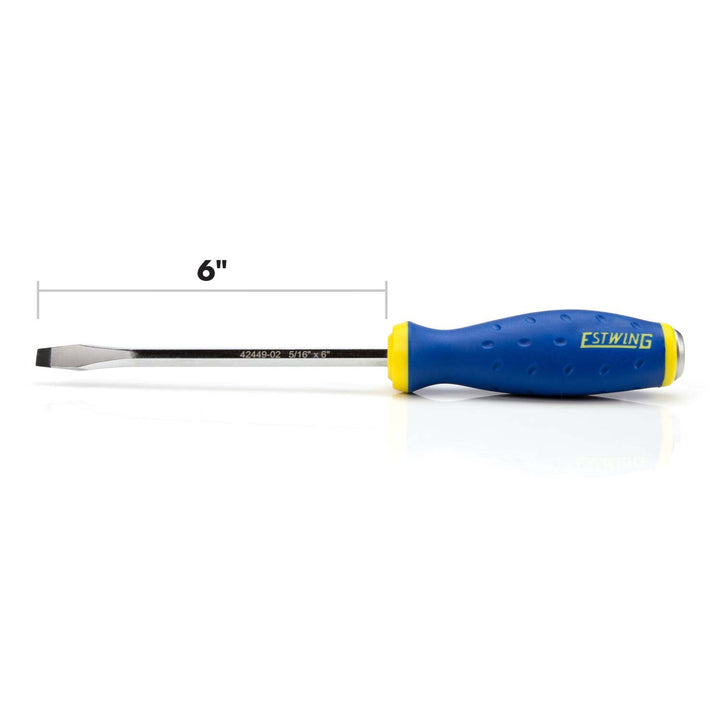 Estwing 42449-02 5/16-Inch x 6-Inch Slotted Heavy Duty Hex Shaft Demolition Screwdriver with Magnetic Tip