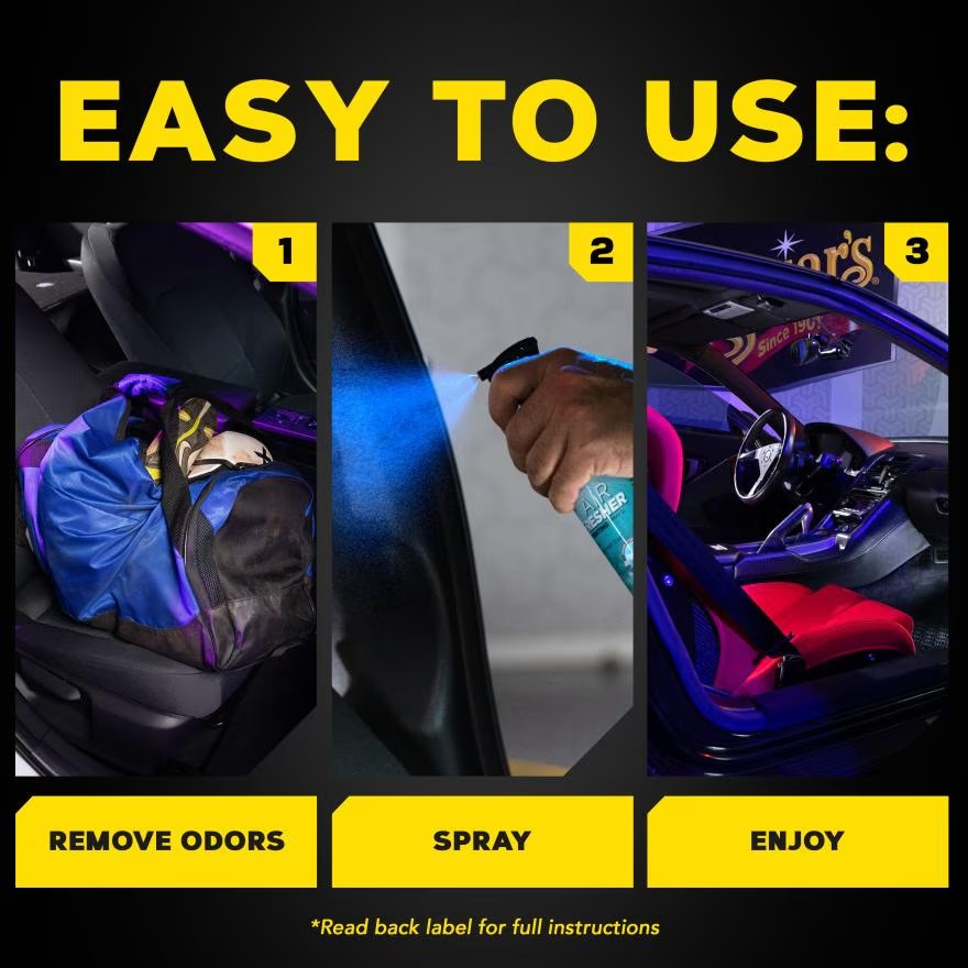 Meguiar's G250608 Air Re-Fresher Odor Fighting Spray - New Car Scent - Refresh & Instantly Fight Off Odors