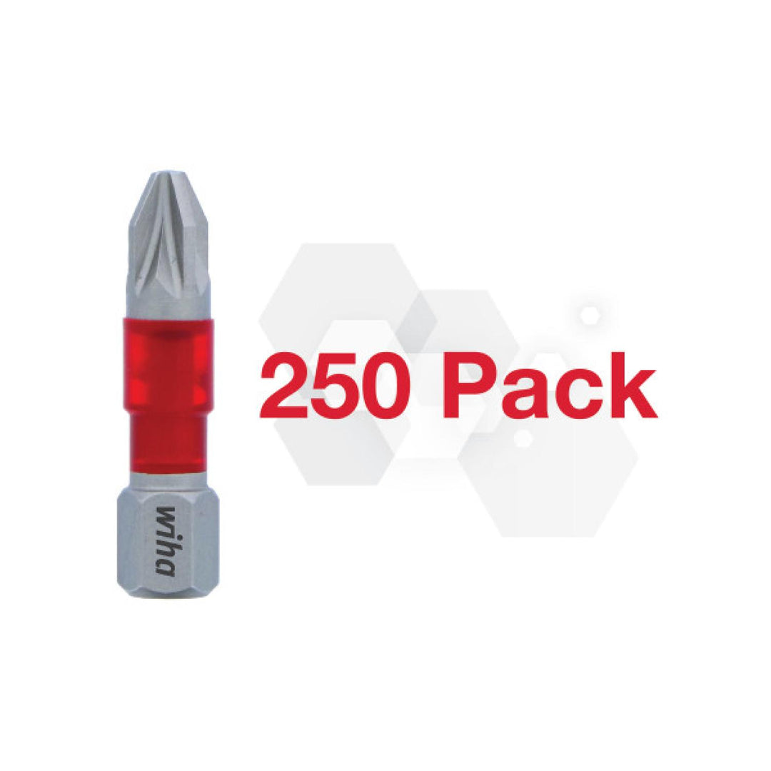 Wiha 76504 - Impact Insert Bit Pozidriv PZ 2 - 250 Pk