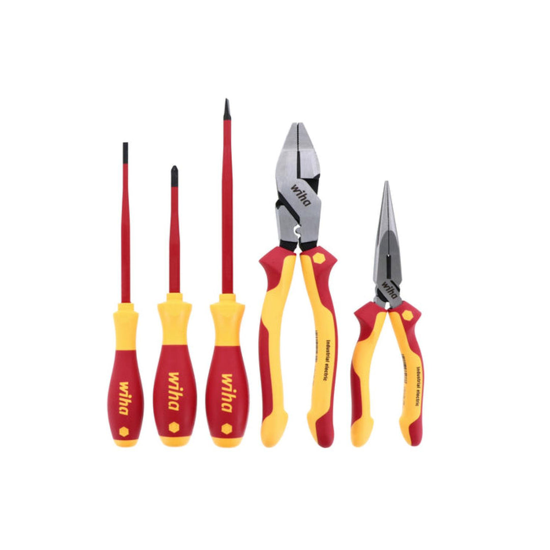 Wiha Tools 32875 Insulated Pliers / Cutters / SlimLine Screwdriver Set, 5 Pc.