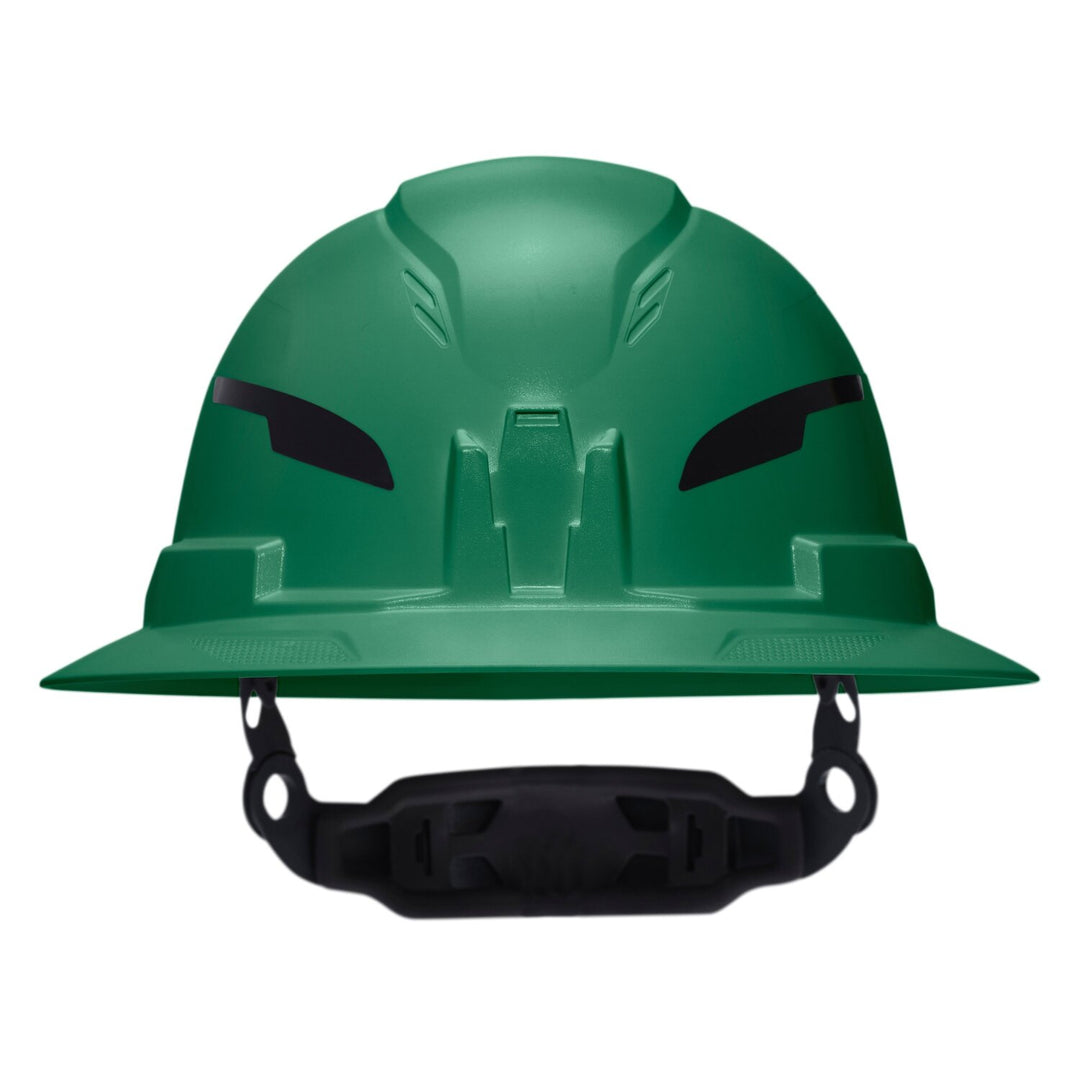 Klein Tools 60940T2 Class E Type-2 Hard Hat, Non-Vented Full Brim Style with Strap, Green