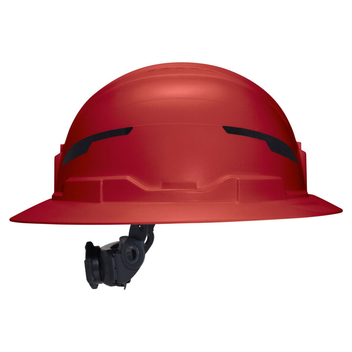 Klein Tools 60920T2 Class E Type-2 Hard Hat, Non-Vented Full Brim Style with Strap, Red