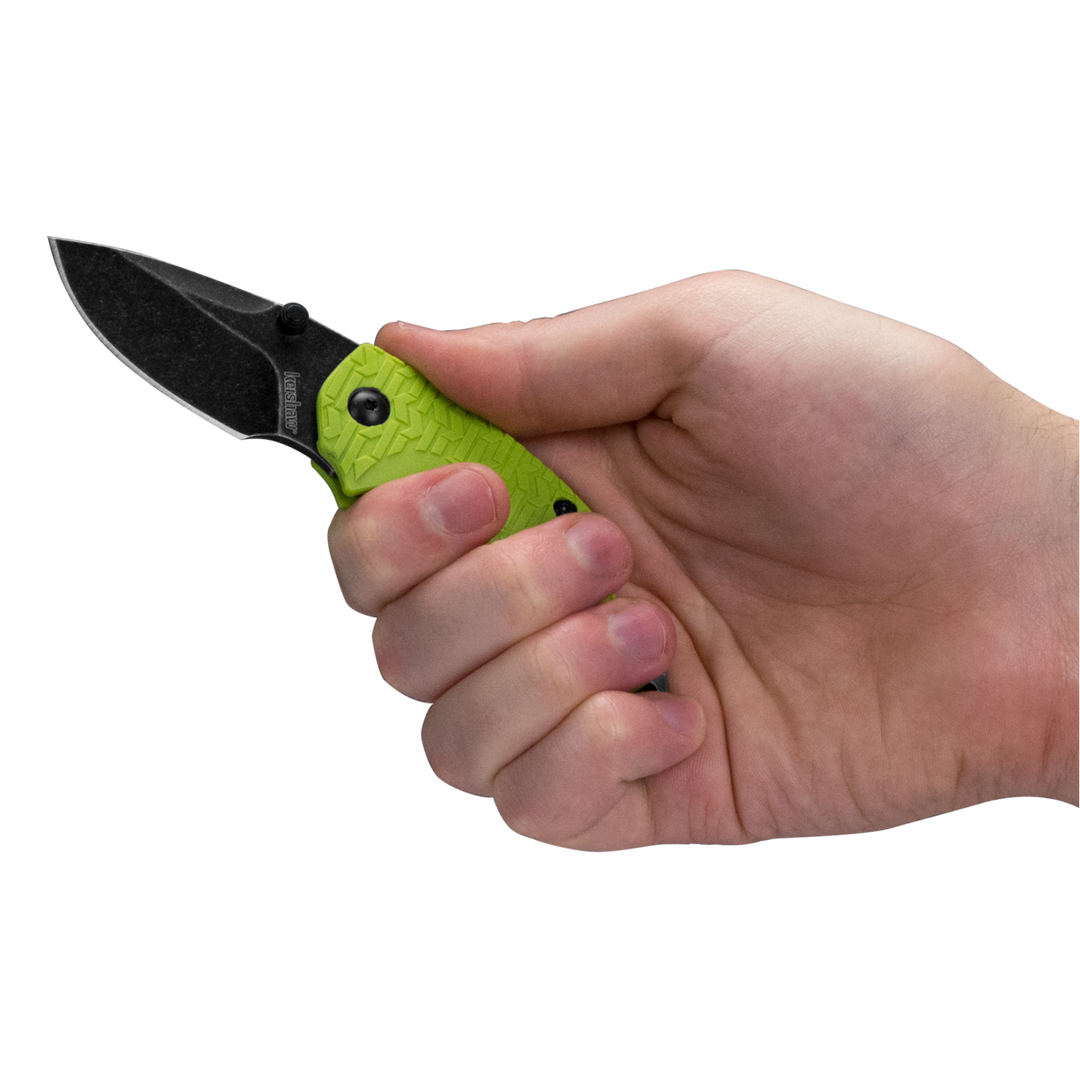 Kershaw 8700LIMEBW Shuffle - Lime Green, BlackWash