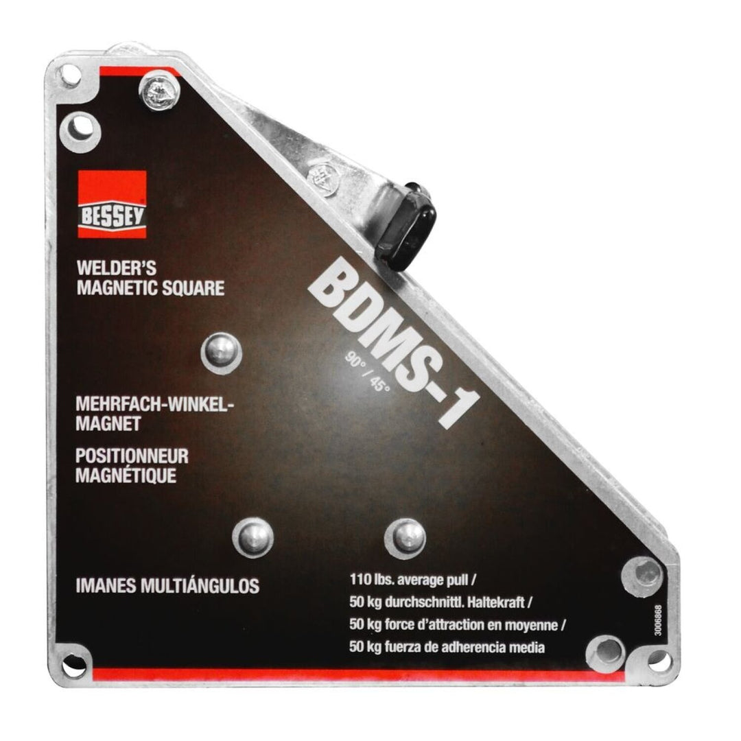 Bessey BDMS-1 Magnet, Magnetic Square, 90/45 degree, 100 lb pull
