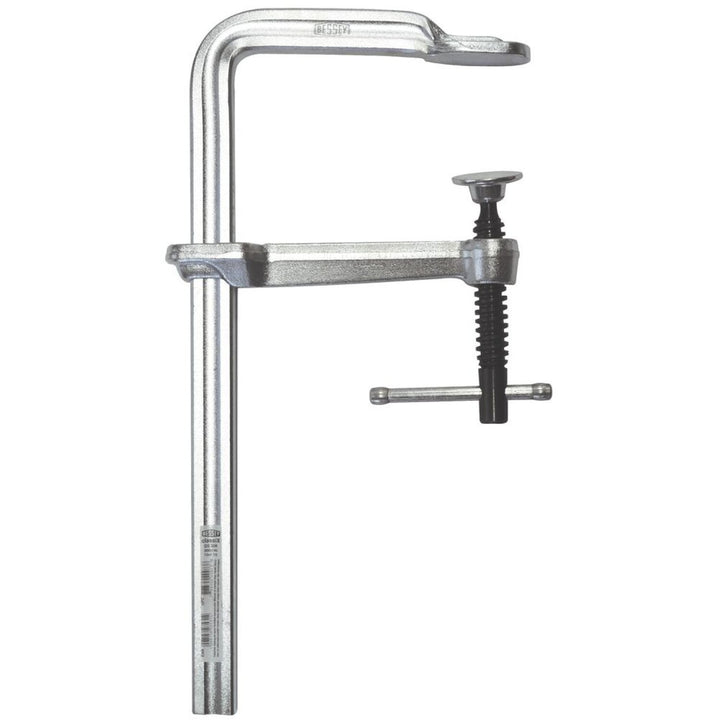 Bessey GS20K Clamp, welding, F-style, crimped on swivel pad, 8 In. x 4 In. , 880 lb