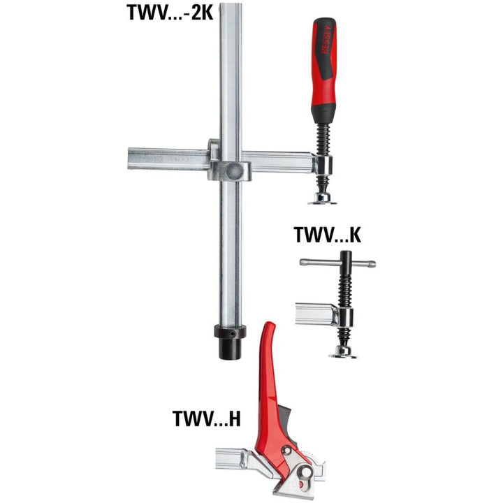 Bessey TWV16-20-15H Table Clamp, variable, lever, 16 mm