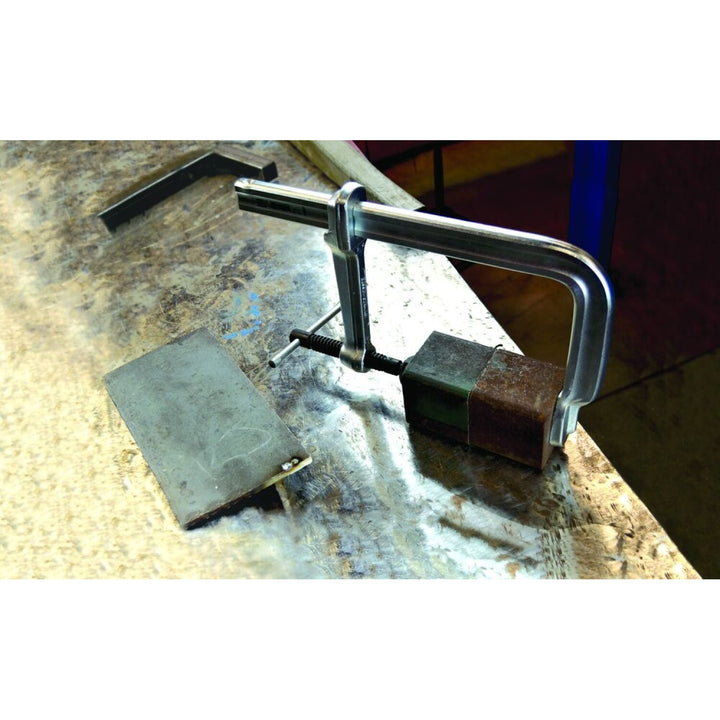 Bessey 4800S-60 Clamp, welding, F-style, heavy duty Morpad, 60 In. x 7 In , 4880 lb