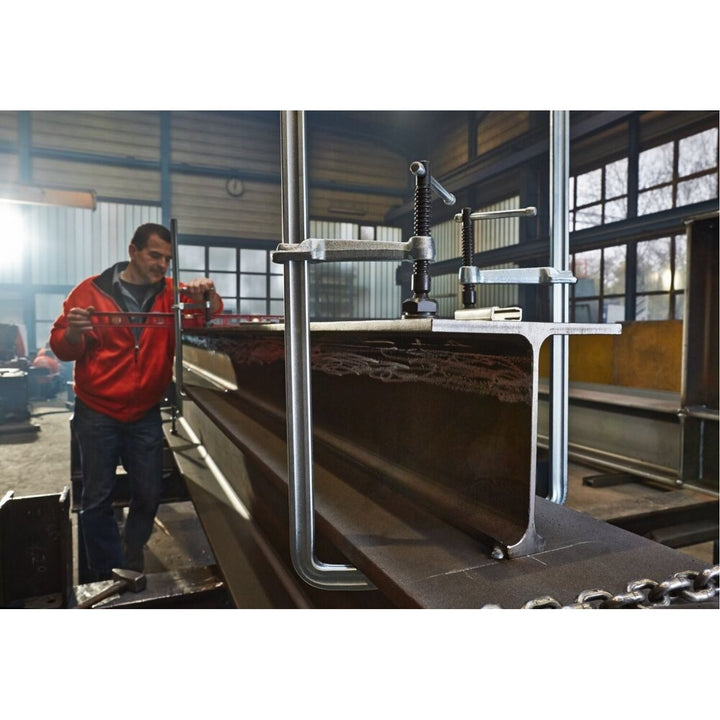 Bessey GSL30 Clamp, welding, F-style, heavy duty pad, 12 In. x 4.75 In., 1880 lb