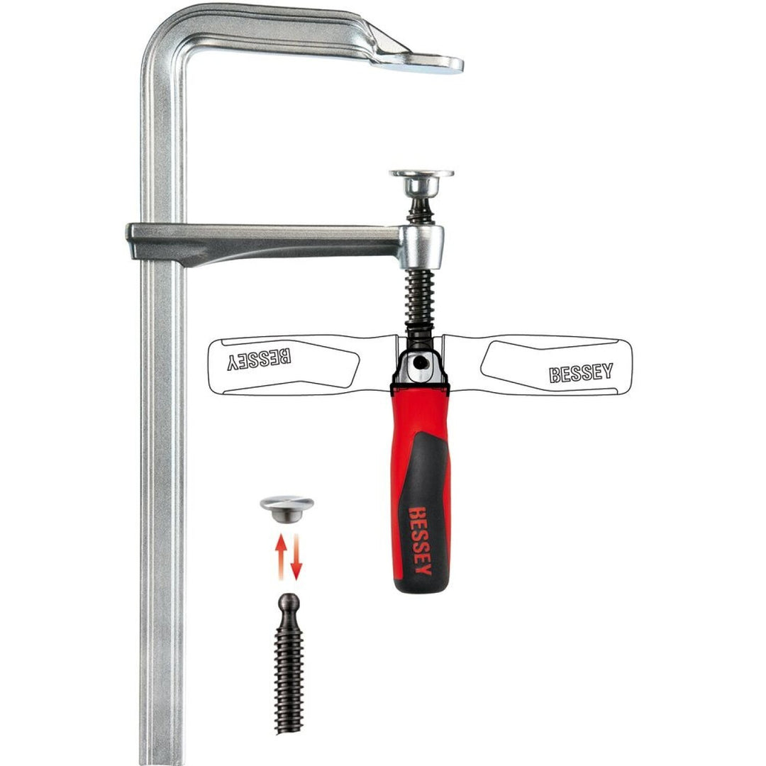 Bessey GZ50-12PH Pivot handle clamp , 20 In. x 4.75 In. opening