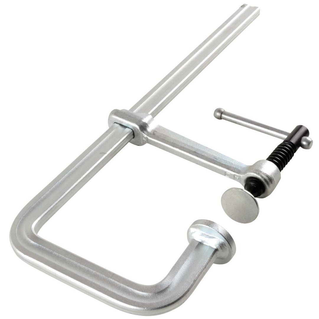 Bessey J18-8 Clamp, welding, F-style, crimped on swivel pad, 18 In. x 4.75 In. , 880 lb