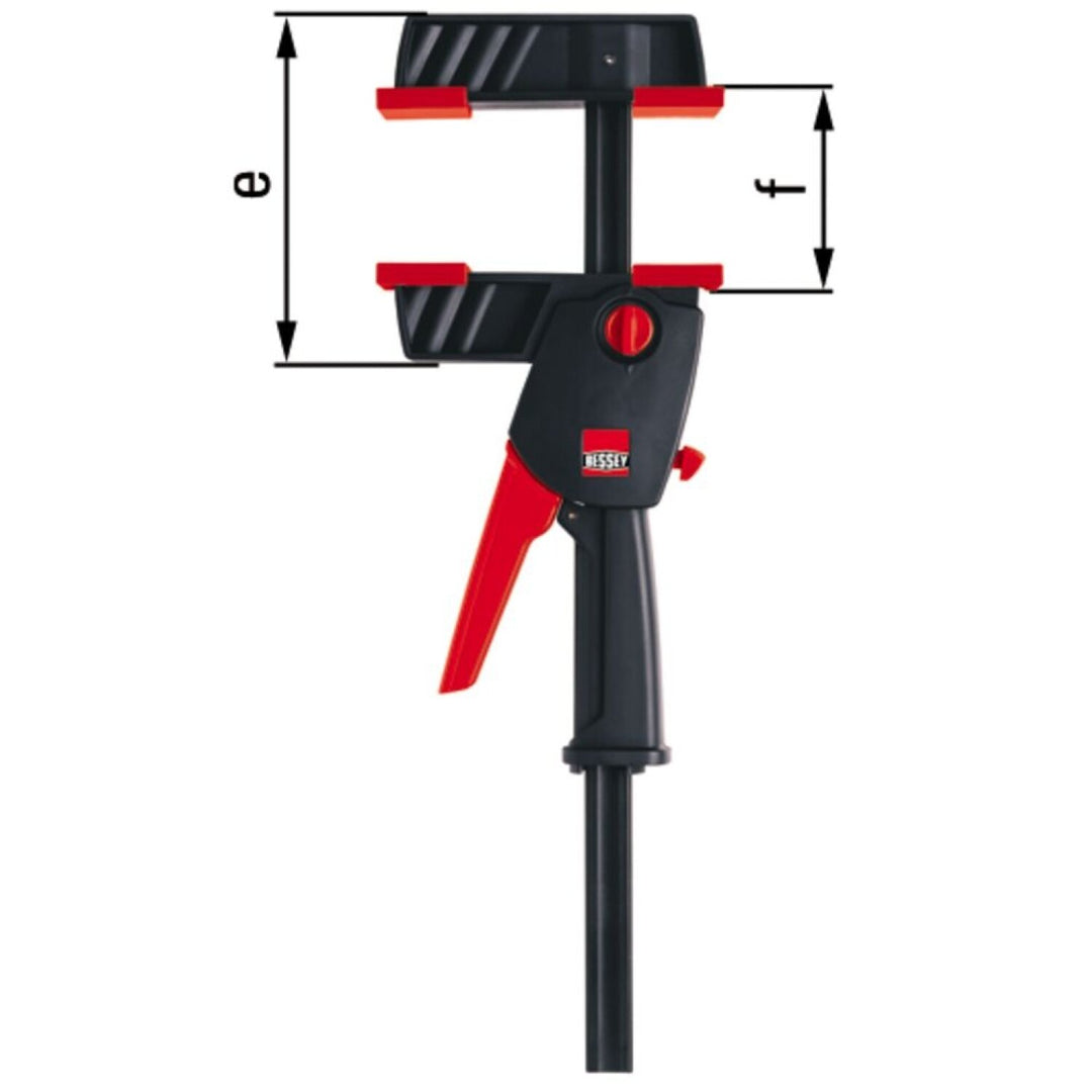 Bessey DUO65-8 Clamp, one hand, DuoKlamp Series, 3 1/4 In. x 24 In., 260 LB