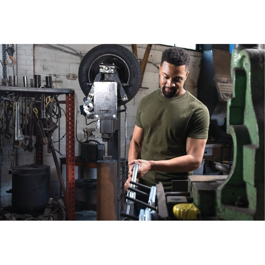 Bessey GSL30 Clamp, welding, F-style, heavy duty pad, 12 In. x 4.75 In., 1880 lb