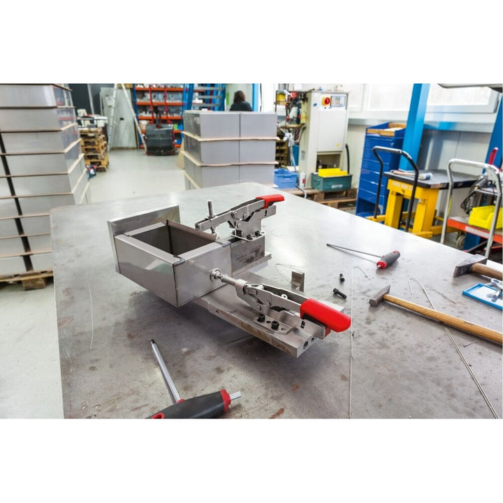 Bessey STC-IHH25 Auto adjust toggle clamp, horizontal push pull, flanged base