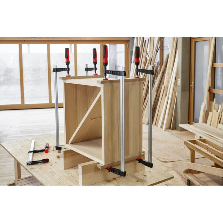Bessey TG7.024+2K Clamp, woodworking, F-style, 2K handle, replaceable pads, 7 In. x 24 In., 1320 lb