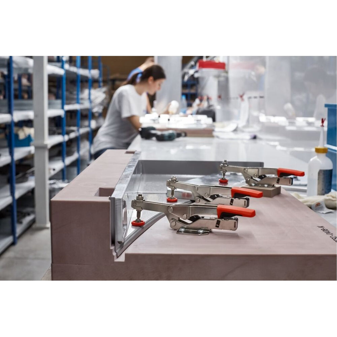 Bessey STC-HH70 Auto adjust toggle clamp, horizontal high profile, flanged base