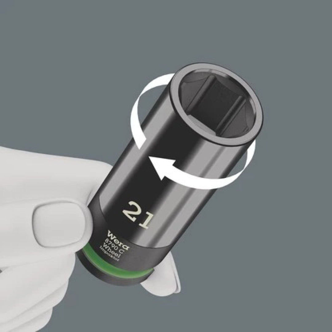 Wera 05075790001 Click-Torque Lock C 3 Car Wheel Change Set 1, 6 Pieces