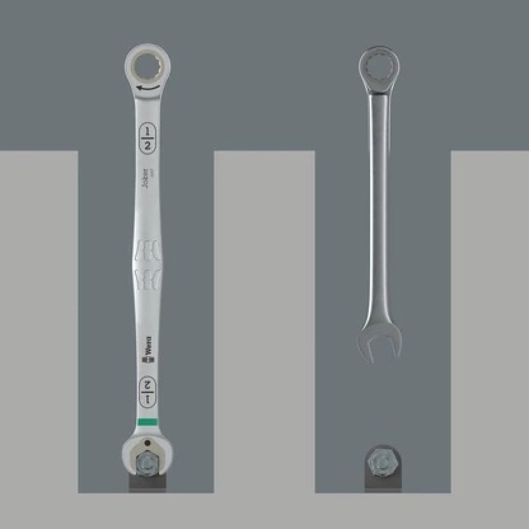 Wera 05020363001 6007 Joker Ratcheting Combination Spanner Sb, Long Design, Imperial, 7/16" X 220 Mm