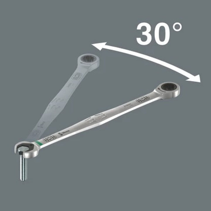 Wera 05020357001 6007 Joker Sb Ring Ratchet Spanner, Long Design, 14 X 265 Mm