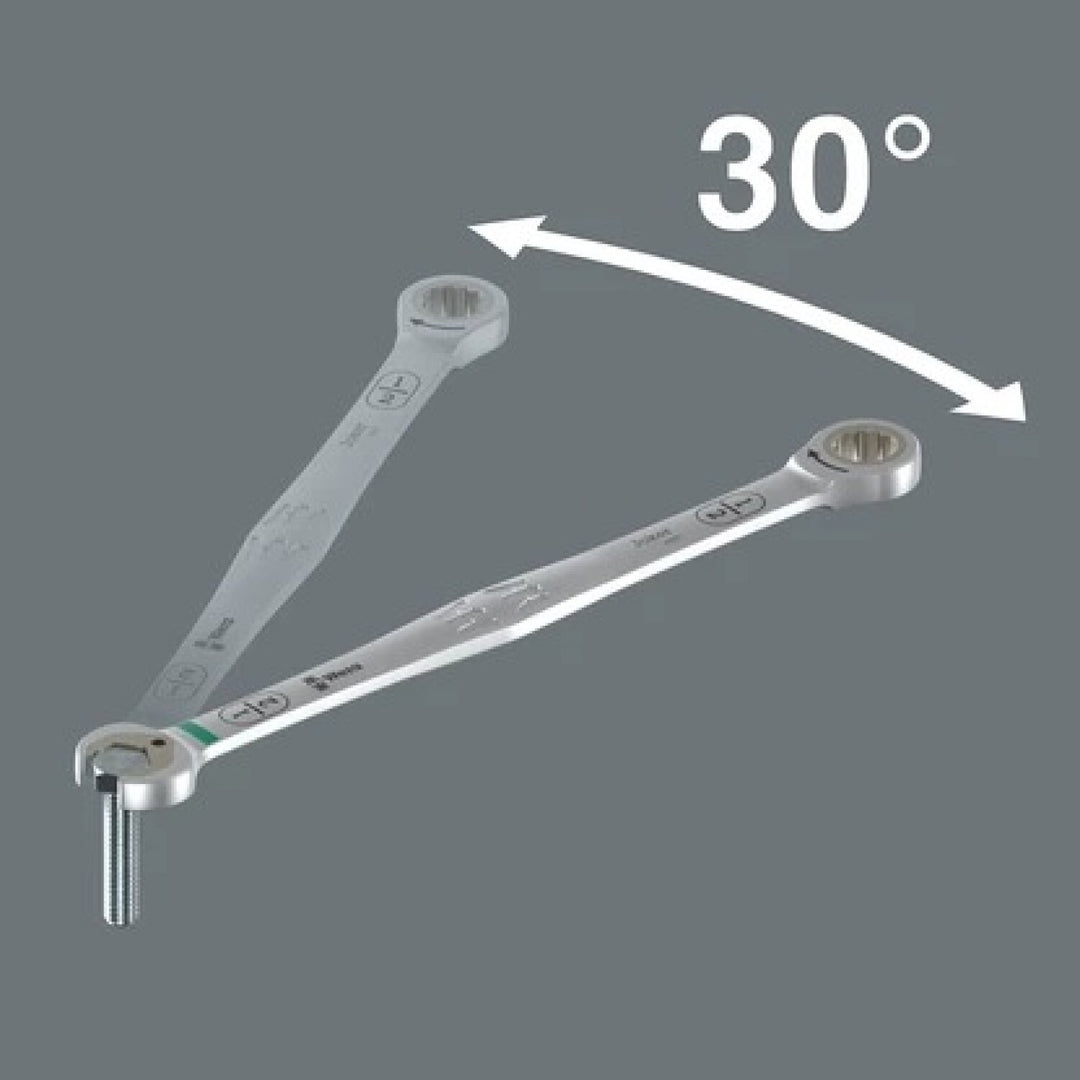 Wera 05020368001 6007 Joker Ratcheting Combination Spanner Sb, Long Design, Imperial, 3/4" X 334 Mm