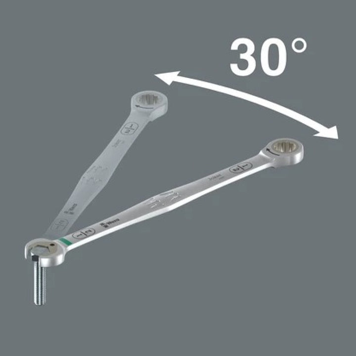 Wera 05020361001 6007 Joker Ratcheting Combination Spanner Sb, Long Design, Imperial, 5/16" X 180 Mm