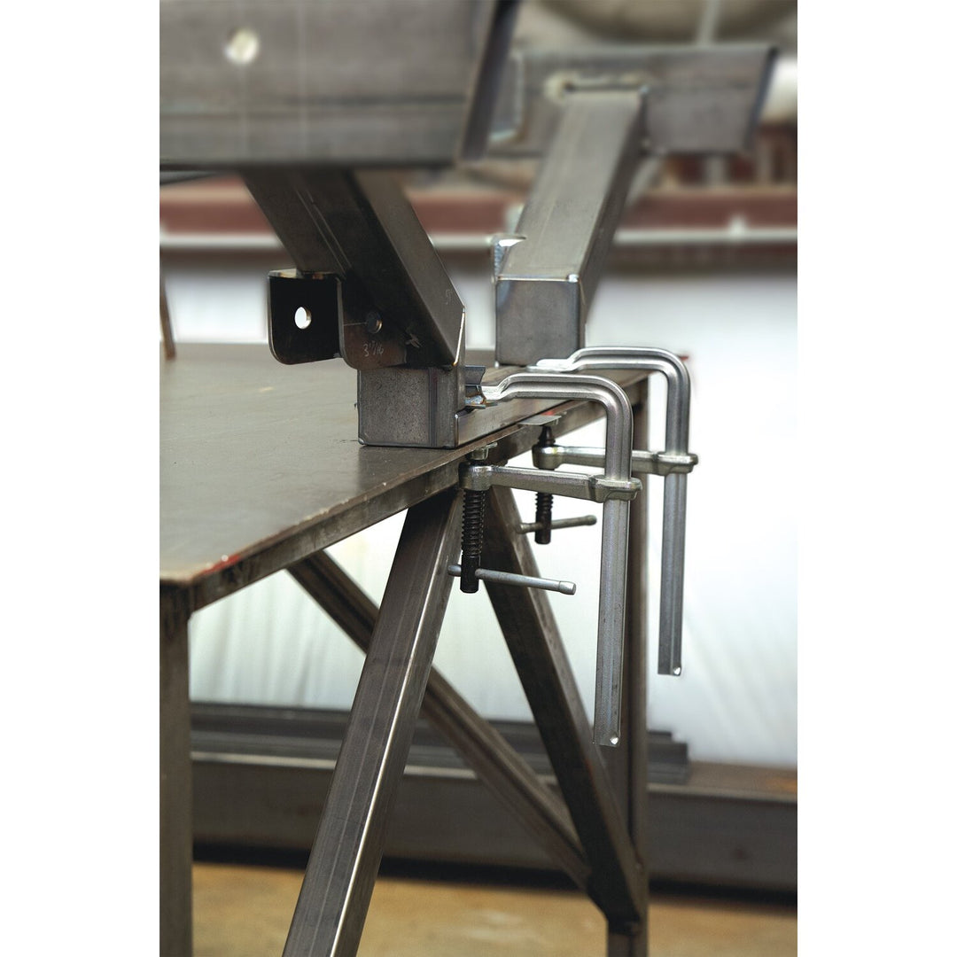 Bessey GS25K Clamp, welding, F-style, crimped on swivel pad, 10 In. x 4.75 In., 1000 lb