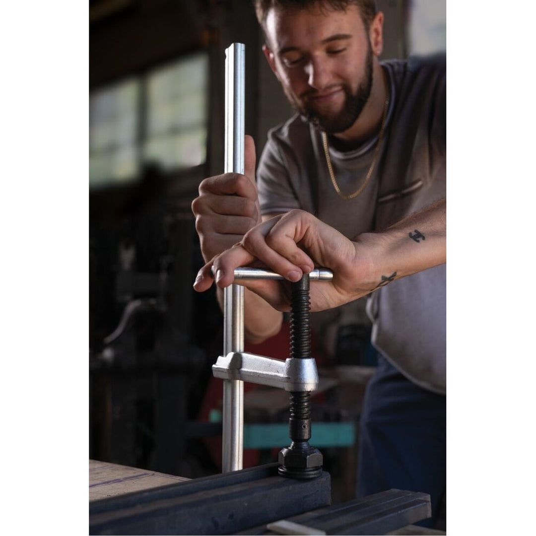 Bessey 4800S-18 Clamp, welding, F-style, heavy duty Morpad, 18 In. x 7 In., 4880 lb