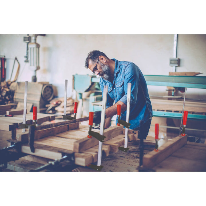 Bessey TGC3.524+2K Clamp, woodworking, clutch style, swivel pads, 3.25 In. x 24 In., 1300 lb