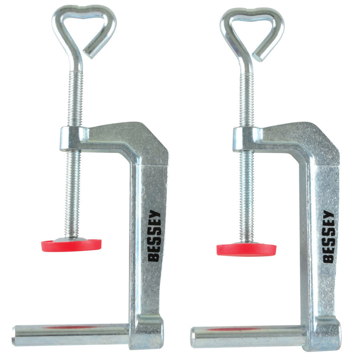 Bessey TK-6 Clamp accessory, table Clamps, 2pcs, fits S-10, WS-3+2K, WS-6, KR, KRV, KRE, KREV