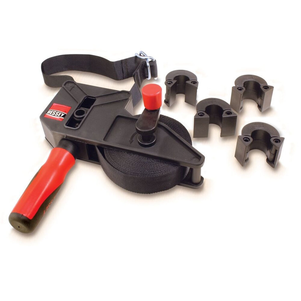 Bessey VAS-23+2K-CB Clamp, woodworking, strap clamp, 2K Handle, 23 ft ...