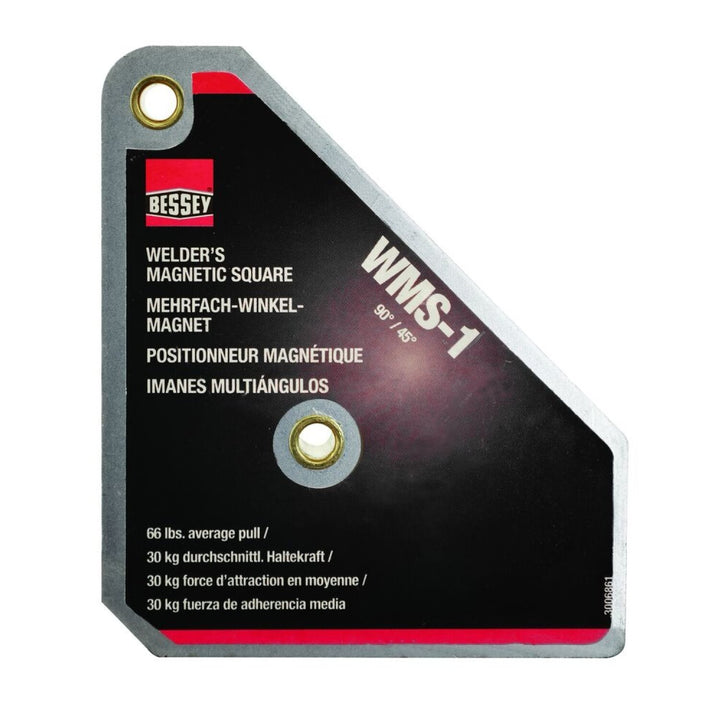 Bessey WMS-5 Magnet, magnetic square, 90/45 degrees, 112 lbs pull