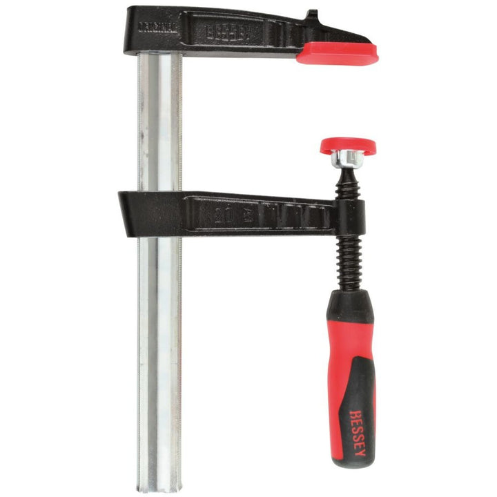Bessey TGJ2.512+2K Clamp, woodworking, F-style, 2K handle, replaceable pads, 2.5 In. x 12 In., 600 lb