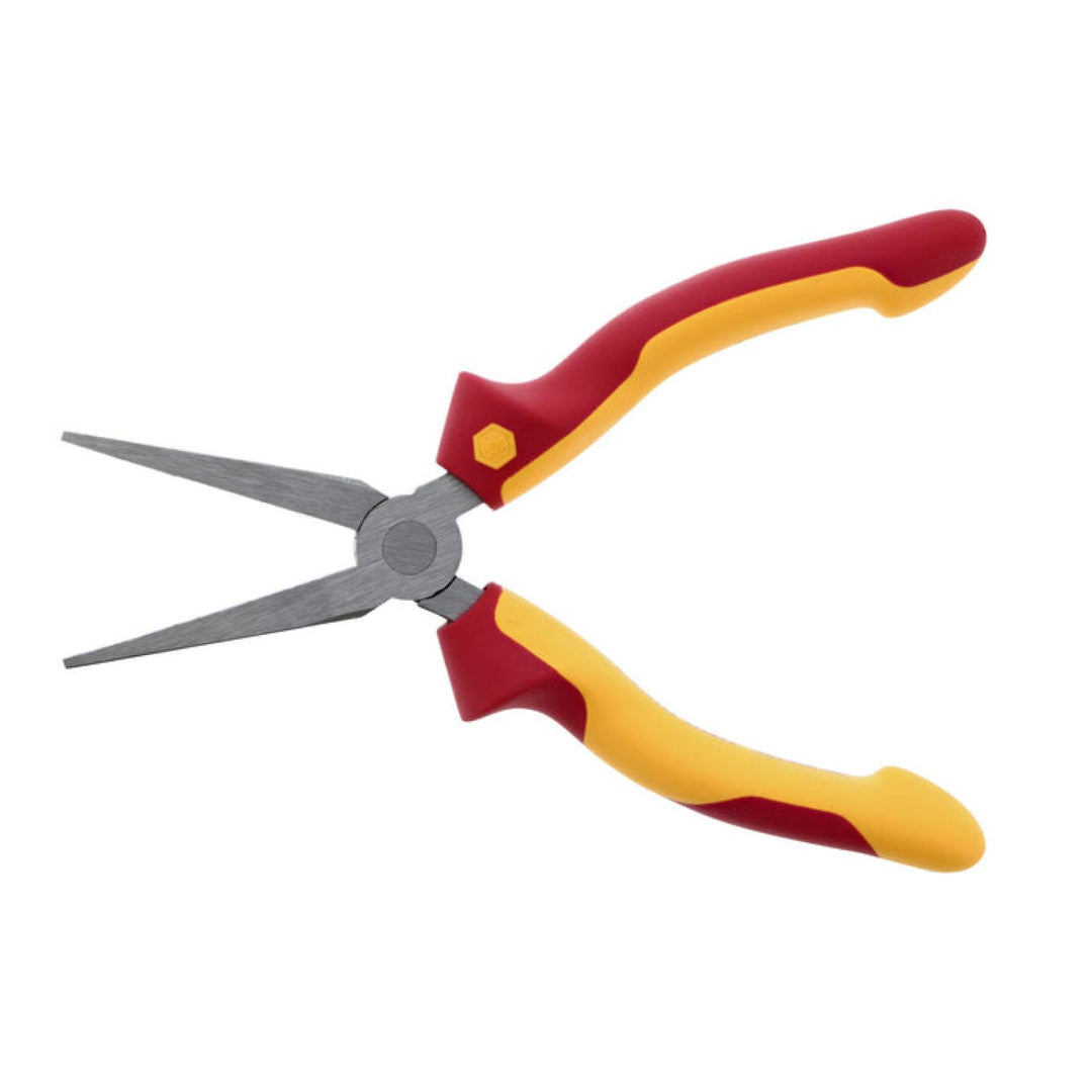 Wiha Tools 32941 Insulated Long Flat Nose Pliers, 6"