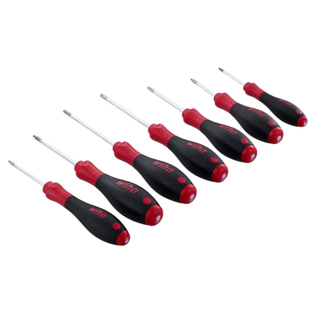 Wiha Tools 36298 SoftFinish Security TORX Screwdriver Set, T7s - T25s, 7 Pc.