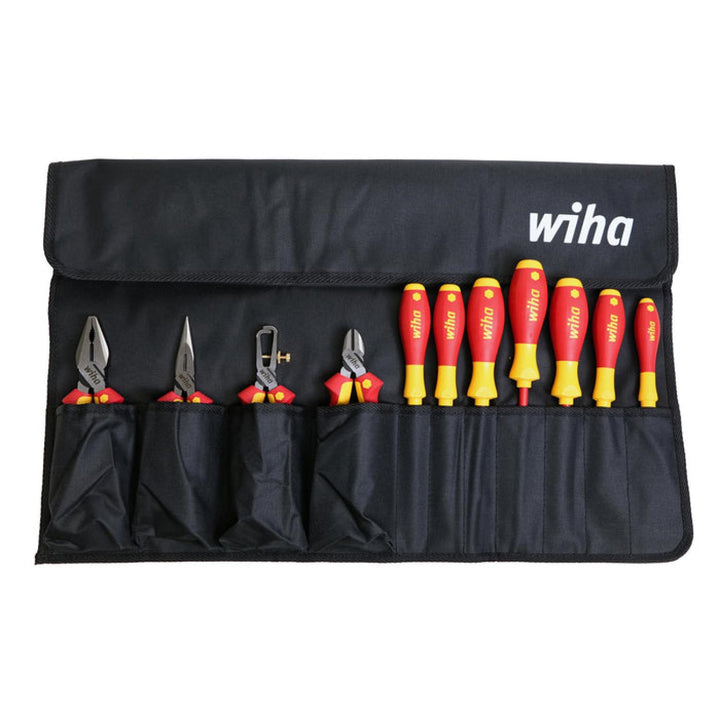 Wiha Tools 32986 Insulated Industrial Pliers and Screwdrivers Set, 11 Pc.