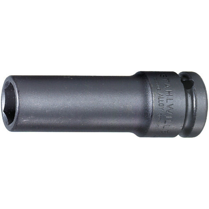 Stahlwille 23090221 2309 1/2" Extra Deep 6-pt Impact Socket, 21 mm