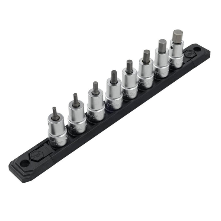 Wiha Tools 71392 Hex Inch Bit Socket Set, 3/8" Square Drive, 8 Pc.