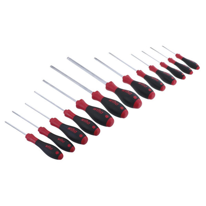 Wiha Tools 36795 MagicRing Ball End Screw Holding Hex Inch Screwdriver Set, 13 Pc.