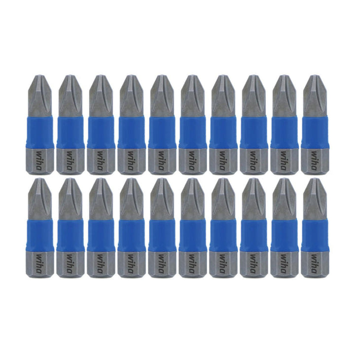 Wiha Tools 70042 TerminatorBlue Impact Bit Box - Phillips #2 - 1 Inch - 20 Pack