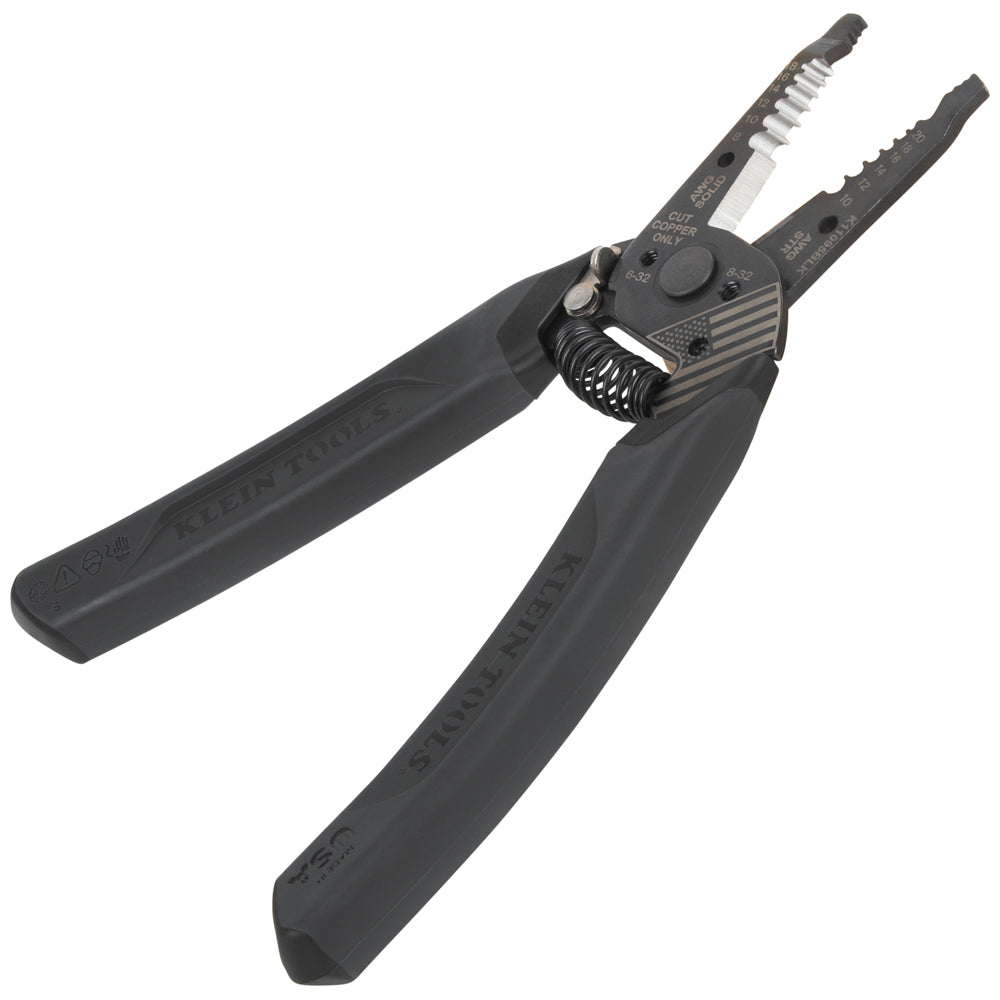 Klein Tools K11095BLK Limited Edition Klein-Kurve Blackout Wire Stripper / Cutter, 8-20 AWG