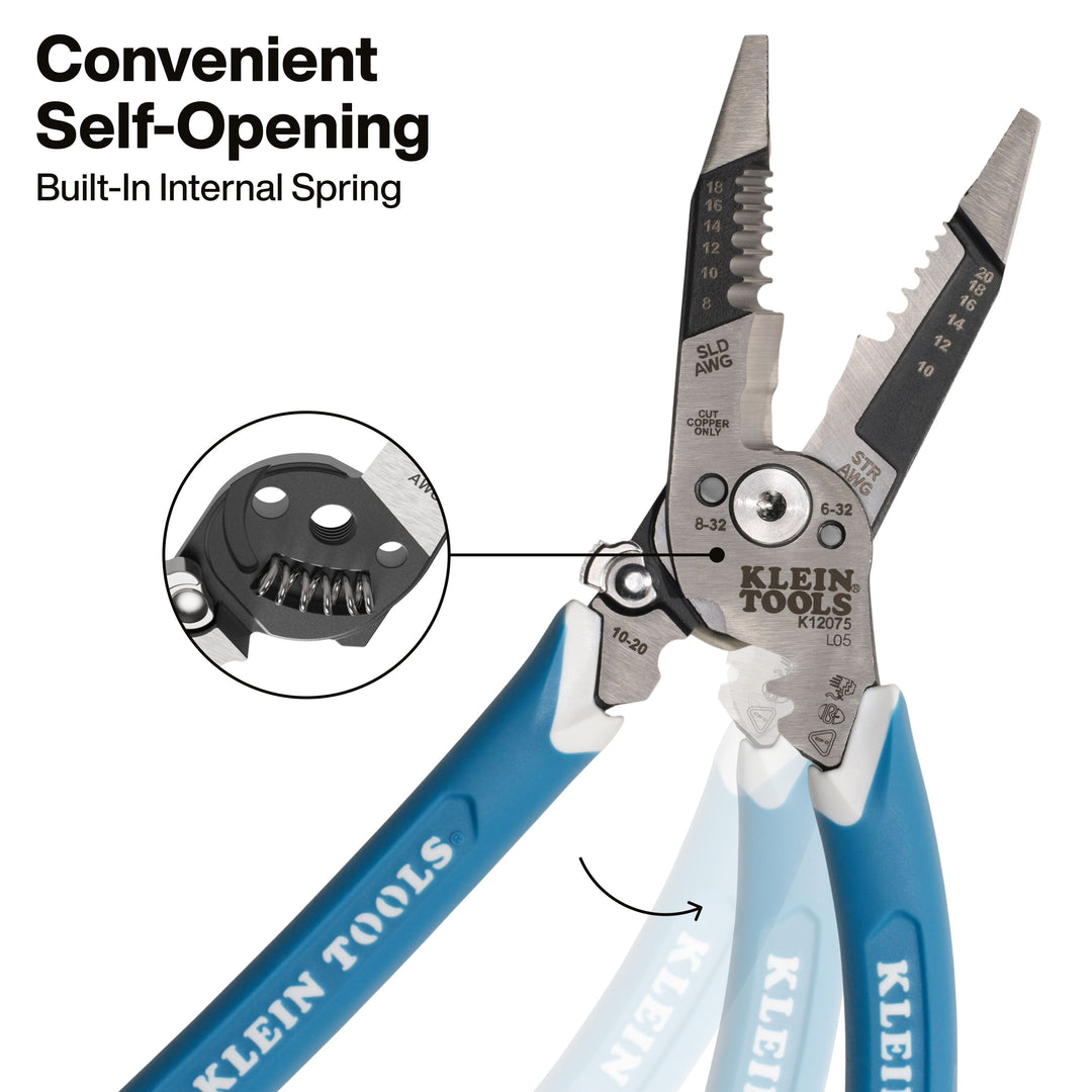 Klein Tools K12075 Slim-Forged Wire Stripper / Cutter