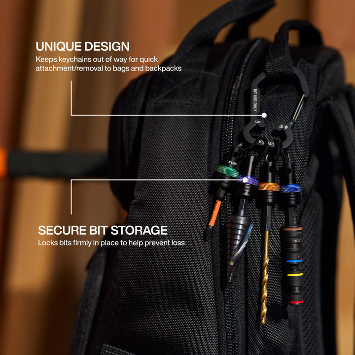 Klein Tools K33850 Bit Holder Keychain Set, 5 Pc.