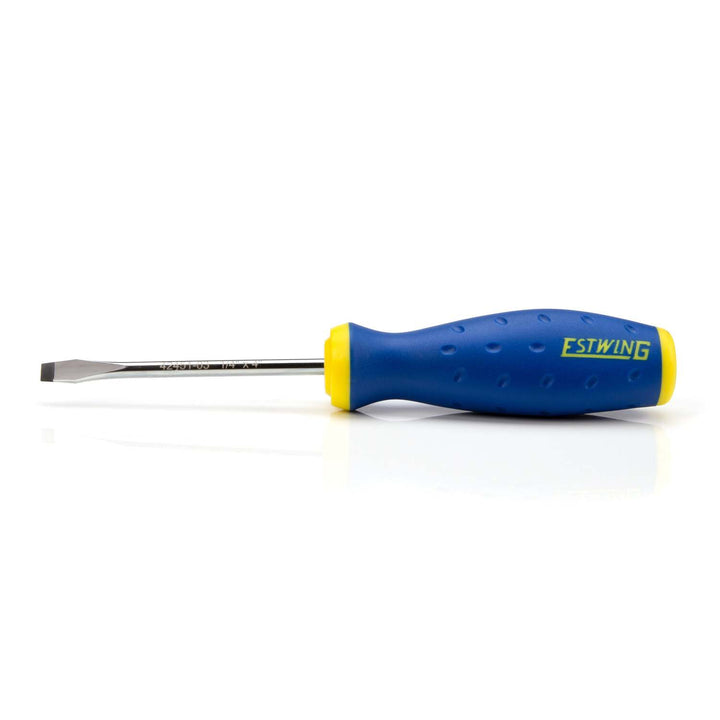 Estwing 42451-03 1/4-Inch x 4-Inch Magnetic Slotted Tip Screwdriver with Ergonomic Handle
