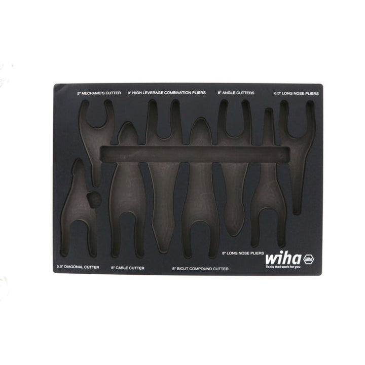 Wiha Tools 93039 Empty Foam Tray for 8 Piece Pliers/Cutter Set