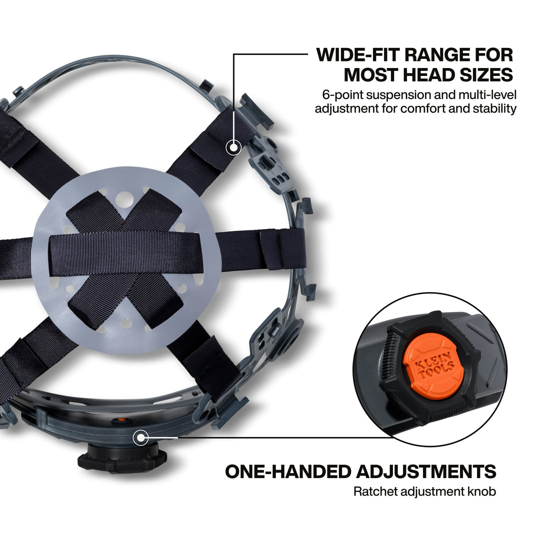 Klein Tools KHH6SPN2 KARBN Hard Hat 6-Point Suspension Replacement