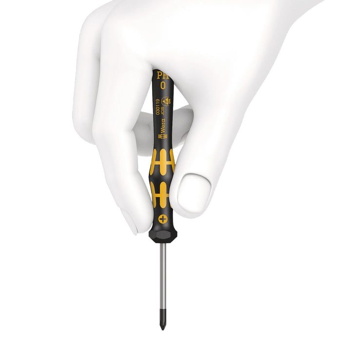 Wera 1578 A ESD Kraftform Micro screwdriver for slotted screws, 0.50 x 3 x 80 mm