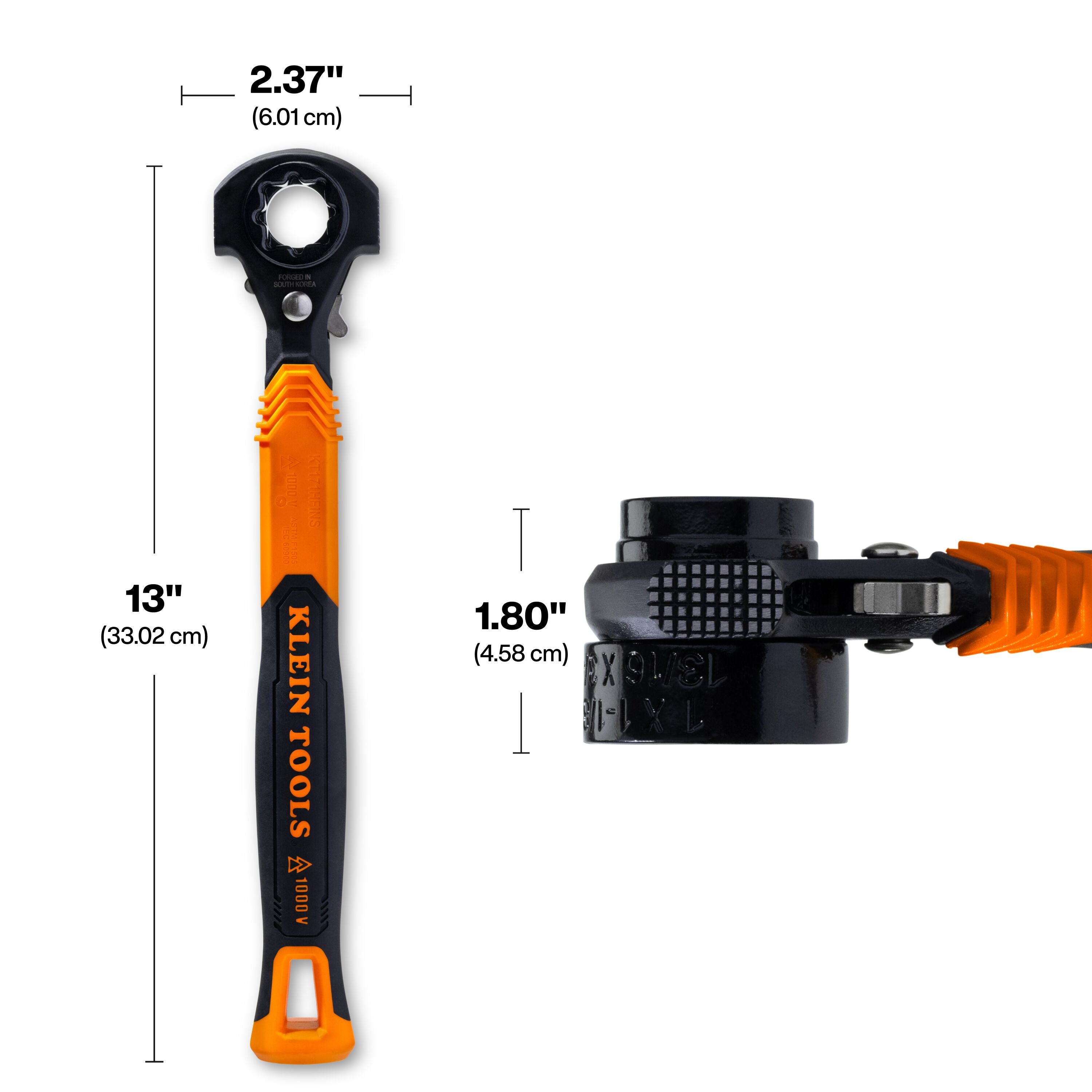 Klein Tools KT171HFINS 5-in-1 Hammer Facing Insulated Lineman