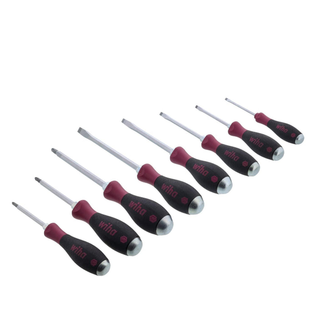 Wiha Tools 53398 MicroFinish Extra Heavy Duty Slotted/Phillips Screwdrivers, 8 Pc. Set