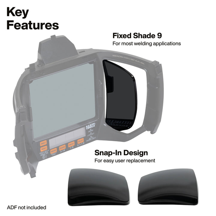 Klein Tools KWSIDEWIN Phoenix Series Panoramic Welding Helmet Side Window Replacement