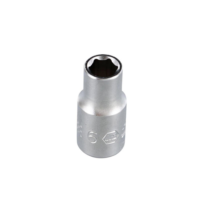 Wiha Tools 33319 6 Point - 1/4 Inch Drive Socket - 6.0mm x 25mm