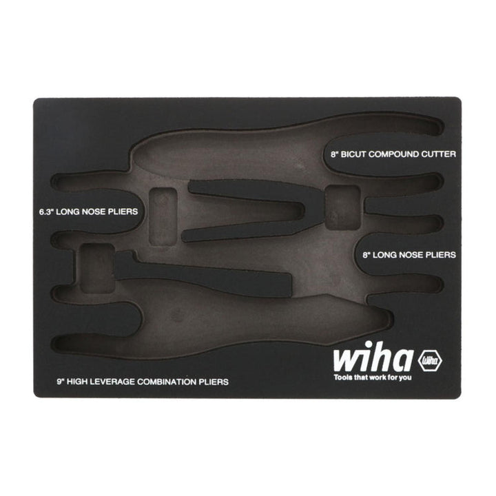 Wiha Tools 93040 Empty Foam Tray for 4 Piece Pliers/Cutter Set